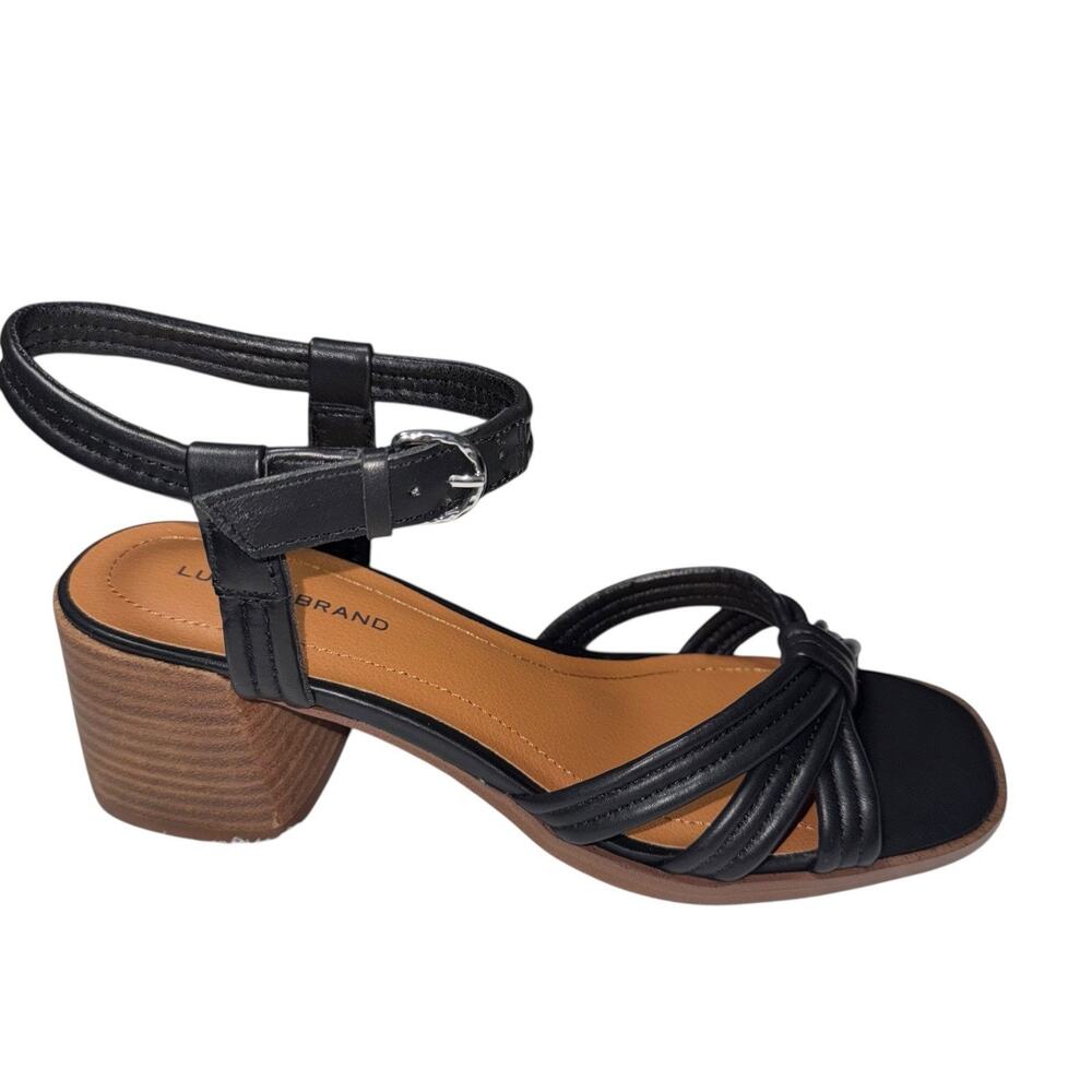 Lucky Brand Jolenne Women Heeled square toe Black SandalsSZ/ 9 M-40 - Picture 3 of 12